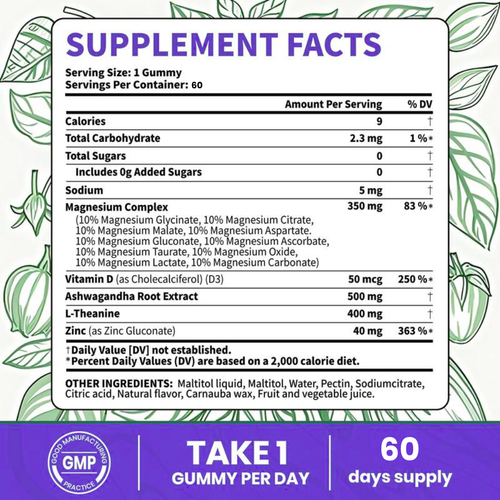 14-in-1 Deep Calm Magnesium Gummies